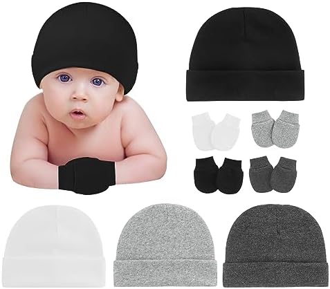 4 Pack Hospital Newborn Hat Girl Infant Baby Bow Beanie
