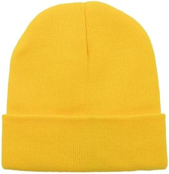 Halloween Yellow Beanie Hats for Women Men Youth, Knit Hat