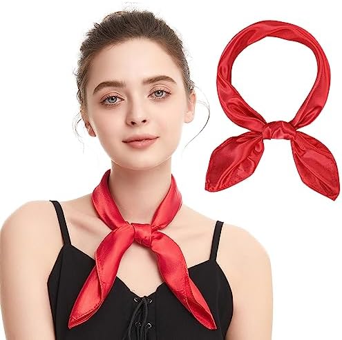Silk Head Scarf Wrap Neck Scarf Women Silk Feeling Scarf
