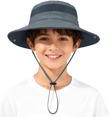 Outdoor Kids Sun Hat UPF 50+ Girls Boys Bucket Hat for Beach Safari