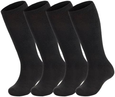 Kid Black Soccer Socks Baseball Socks for Girls