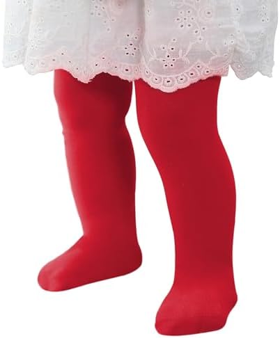 Red Toddler Tights 18-24 Months Soft Christmas Halloween Tights