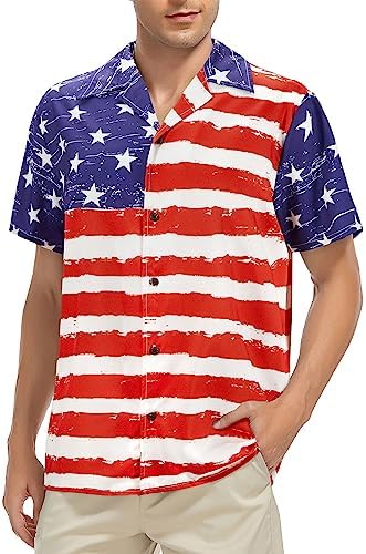 American Flag Hawaiian Shirt, American Flag