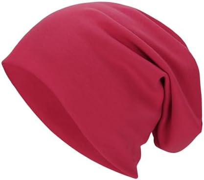 Unisex Slouchy Beanie Hat, Cotton Lightweight Red Gnome Dwarf Hat
