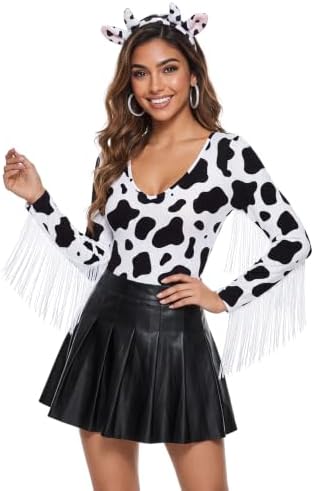 Cow Print Body Suit Rodeo Western Bodysuit Cow Print