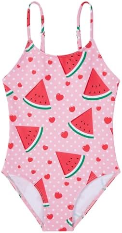 Girls Bathing Suit 2-3T, Watermelon One-Piece, Adjustable Straps, Watermelon