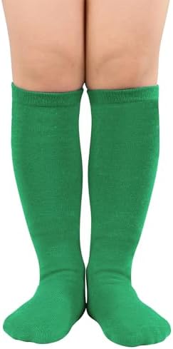 Green Soccer Socks Kids Grils Knee High socks