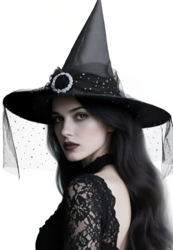 Lace Black Witch Hats for Women