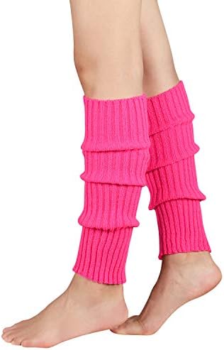 Leg Warmers for Girls Kids Leg Warmers Junior 80s Ballet Ribbed Knitted Long Socks for Party Sports