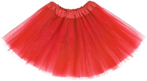 Red Tutu for Girls Toddler Kids 4 Layers Ages 2-8 Halloween