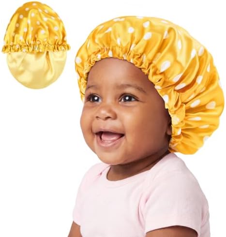 Satin Baby Bonnet Toddler Sleep Hat for Curly Hair