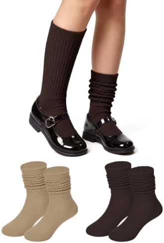 Slouch Socks Girls Toddler Retro Tube Scrunch Socks