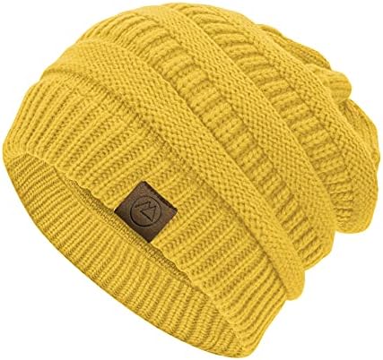 Slouchy Knit Beanie Hats for Women Warm Winter Hats Unisex Cute Knitted Cap for Cold Weather 1 Ginger