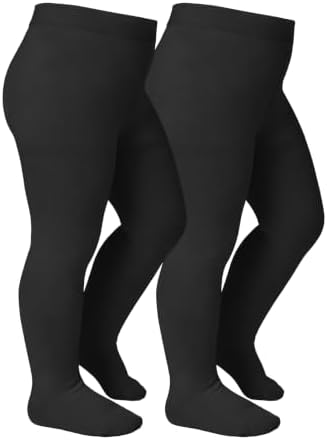 Toddler Black Tights for Girls 1-2T 90D Soft Black Dance Tights