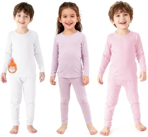 Toddler Thermal Set Winter Warm Base Layer Long Johns 4-5T 3Pack