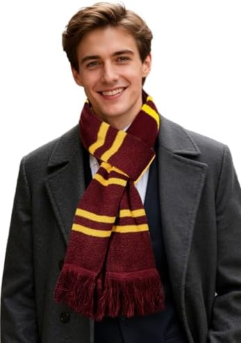 Wizard Knit Striped Scarf Soft Magic Style Winter Scarf for Men