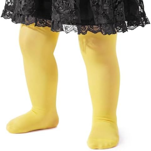 Yellow Tights for Girls 4-6 Halloween Tights, Yellow
